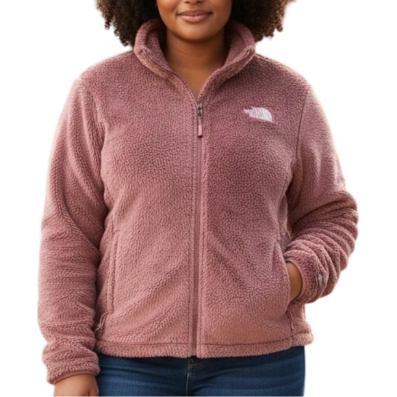 The North Face Dusty Rose Pink Osito Raschel Fleece Full Zip Jacket Size XXL - Picture 3 of 11